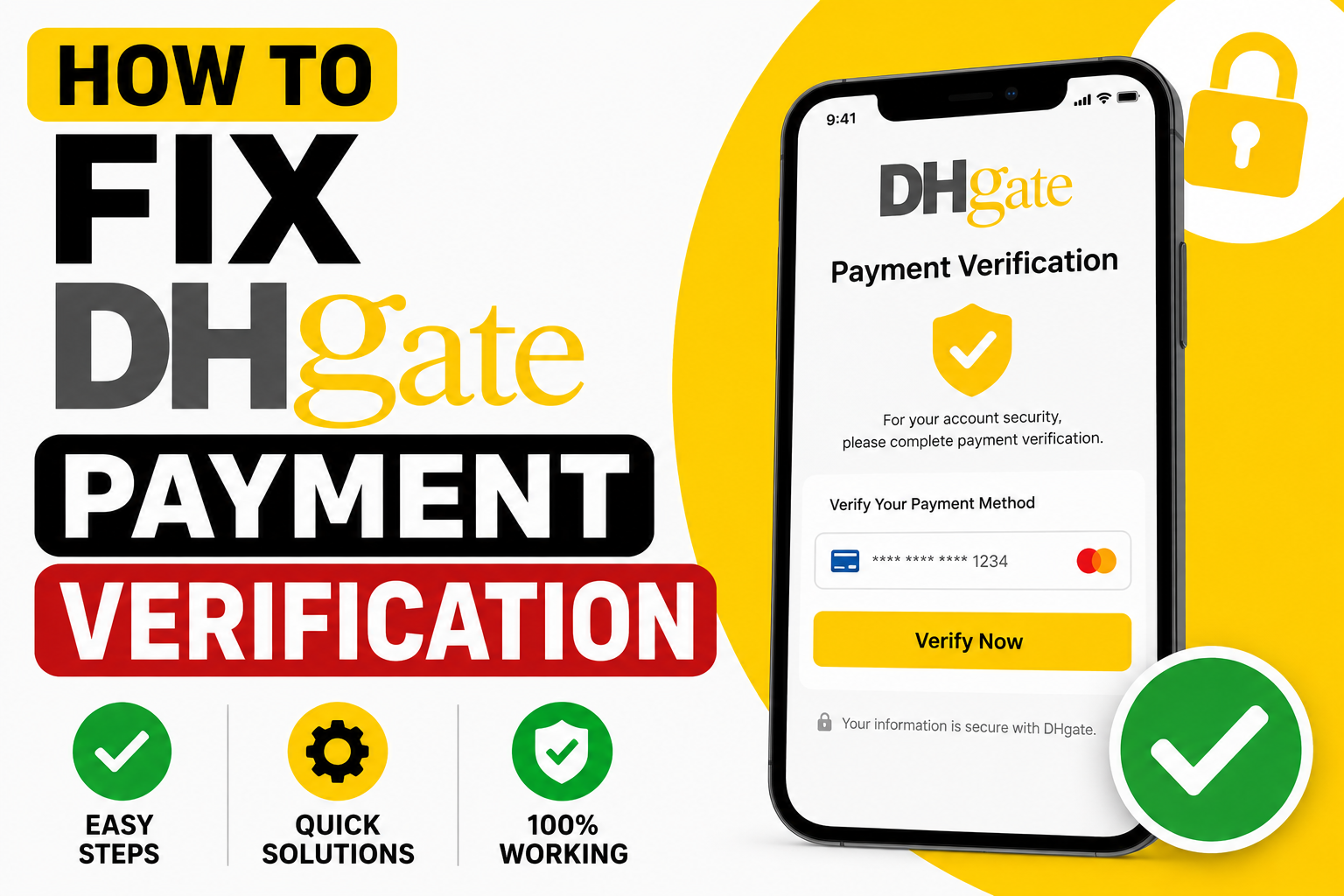 Fix Dhgate Payment Verification